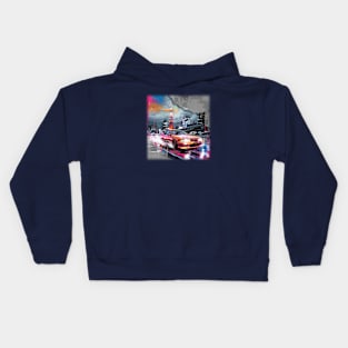 JDM Drifting Japanese Retro Car Kids Hoodie